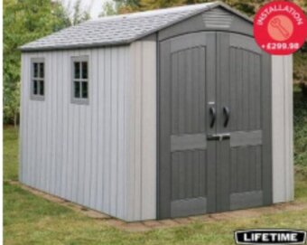 Costco Lifetime 7ft x 12ft (2.14 x 3.57m) Wood Look Storage Shed offer