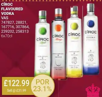 Bestway CÎROC FLAVOURED . VODKA VAS offer
