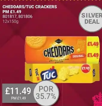 Bestway CHEDDARS/TUC CRACKERS PM £1.49 801817, 801806 offer