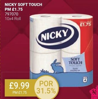 Bestway NICKY SOFT TOUCH PM £1.75 797070 10x4 Roll offer