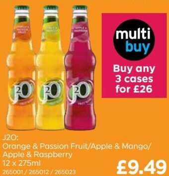 Bestway J20 Orange & Passion Fruit/Apple & Mango/ Apple & Raspberry offer