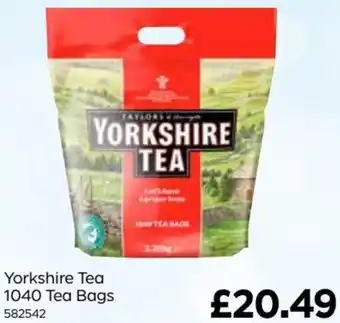 Bestway Yorkshire Tea 1040 Tea Bags 582542 offer