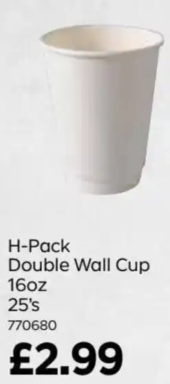 Bestway H-Pack Double Wall Cup 16oz 25's offer