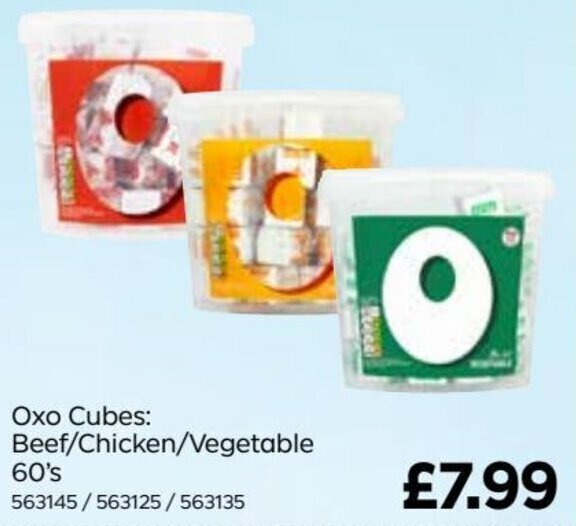 Oxo Cubes Beef/Chicken/Vegetable offer at Bestway