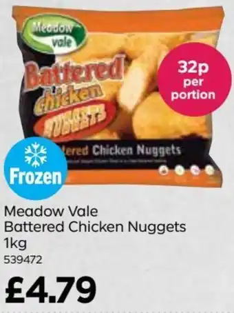 Bestway Meadow Vale Battered Chicken Nuggets 1kg offer