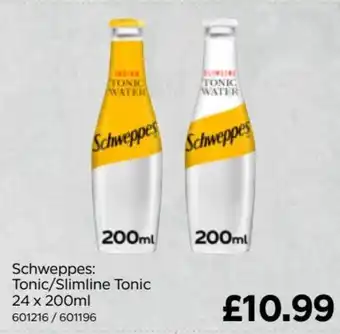 Bestway Schweppes: Tonic/Slimline Tonic 24 x 200ml 601216/601196 offer