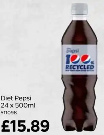 Bestway Diet Pepsi 24 x 500ml 511098 offer