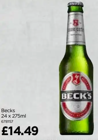 Bestway Becks 24 x 275ml 678157 offer