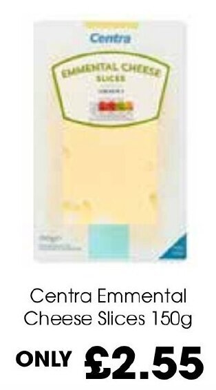 Centra Centra Emmental Cheese Slices 150g offer