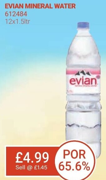 Bestway EVIAN MINERAL WATER 612484 12x1.5ltr offer