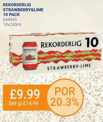 Bestway REKORDERLIG STRAWBERRY&LIME 10 PACK offer