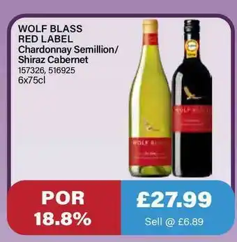 Bestway Wolf Blass Red Label Chardonnay Semillion Shiraz Cabernet offer