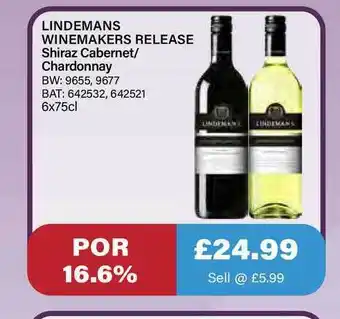 Bestway Lindemans Winemakers Release Shiraz Cabernet Chardonnay offer