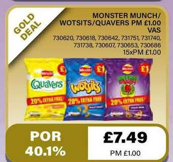 Bestway Monster Munch Wotsits Quavers offer