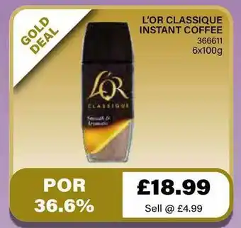 Bestway L'or Classique Instant Coffee offer