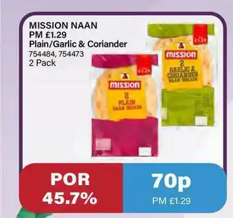Bestway Mission Naan Plan Garlic & Coriander offer