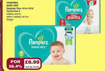 Bestway Pampers Baby Dry Nappies offer
