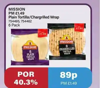 Bestway Mission Plain Tortilla Chargrilled Wrap offer