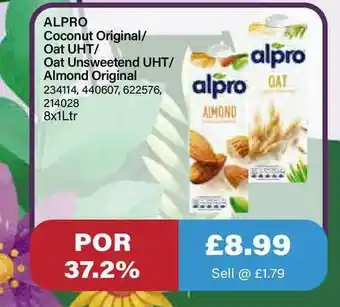 Bestway Alpro Coconut Original Oat Uht Oat Unsweetend Uht Almond Original offer