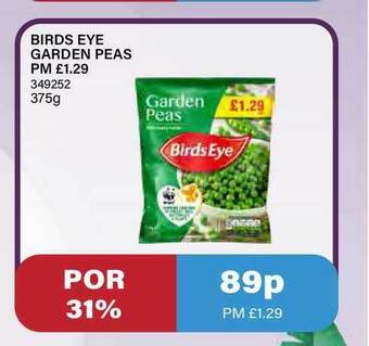 Bestway Birds Eye Garden Peas offer