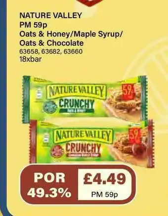 Bestway Nature Valley Oats & Honey Maple Syrup Oats & Chocolate offer
