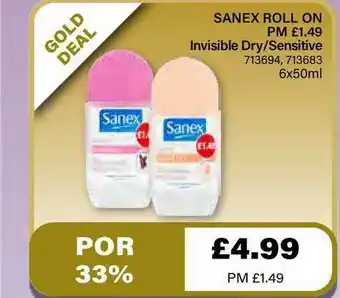 Bestway Sanex Roll On offer