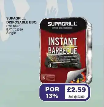 Bestway Supagrill Disposable Bbq offer