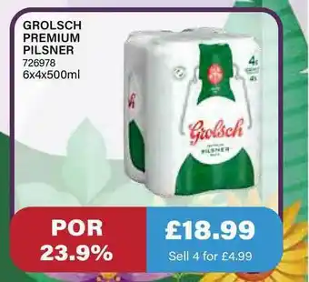 Bestway Grolsch Premium Pilsener offer