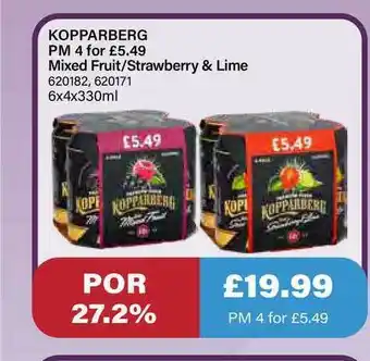 Bestway Kopparberg Mixed Fruit Strawberry & Lime offer