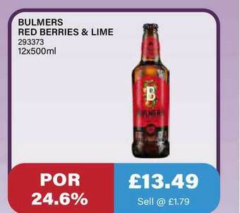 Bestway Bulmers Red Berries & Lime offer