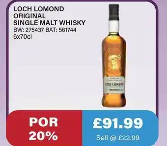 Bestway Loch Lomond Original Single Malt Whisky offer