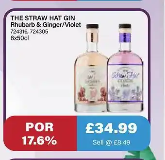 Bestway The Straw Hat Gin Rhubarb & Ginger Violet offer