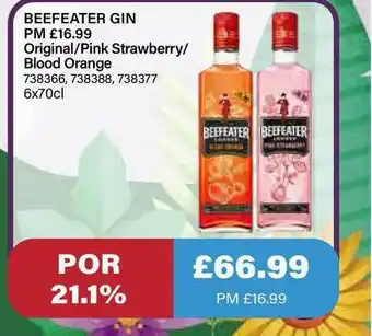 Bestway Beefeater Gin Original Pink Strawberry Blood Orange offer