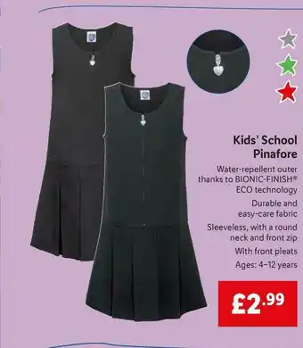 Lidl Kids' School Pinafore offer