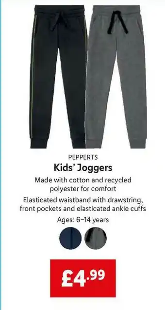 Lidl Pepperts Kids' Joggers offer