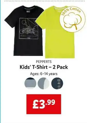 Lidl Pepperts Kids' T-Shirt - 2 Pack offer