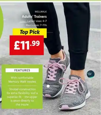 Lidl Wellwalk Adults' Trainers offer