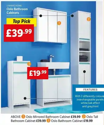 Lidl Livarno Home Oslo Bathroom Cabinets offer
