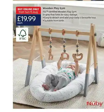 Aldi Wooden Play Gym offer