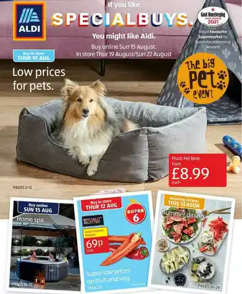 Aldi Plush Pet Beds offer