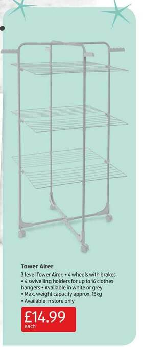 Aldi Tower Airer offer