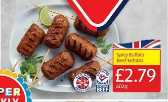 Aldi Spicy Buffalo Beef Kebabs offer