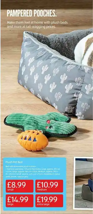 Aldi Plush Pet Bed offer