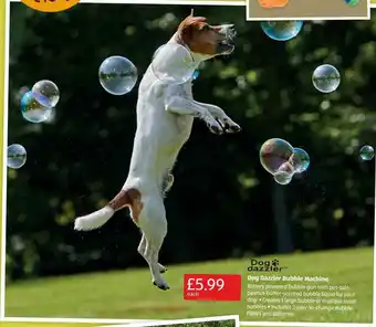 Aldi Dog Dazzler Bubble Machine offer