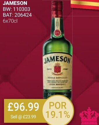 Bestway JAMESON 6x70cl offer