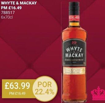 Bestway WHYTE & MACKAY • 6x70cl offer