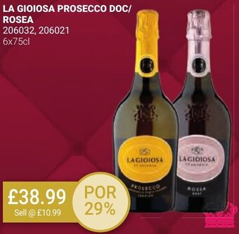 Bestway LA GIOIOSA PROSECCO DOC/ ROSEA 6x75cl offer