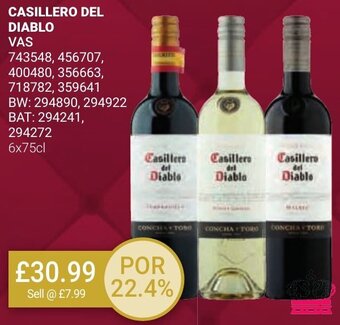 Bestway CASILLERO DEL DIABLO 6x75cl offer