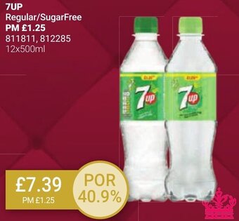 Bestway 7UP Regular/SugarFree PM £1.25 811811, 812285 12x500ml offer