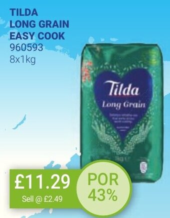 Bestway TILDA LONG GRAIN EASY COOK 960593 8x1kg offer